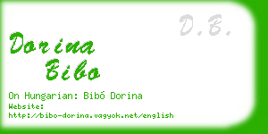 dorina bibo business card